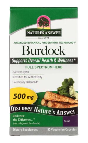 Nature's Answer Burdock Root – Supports Detoxification and Immune Health