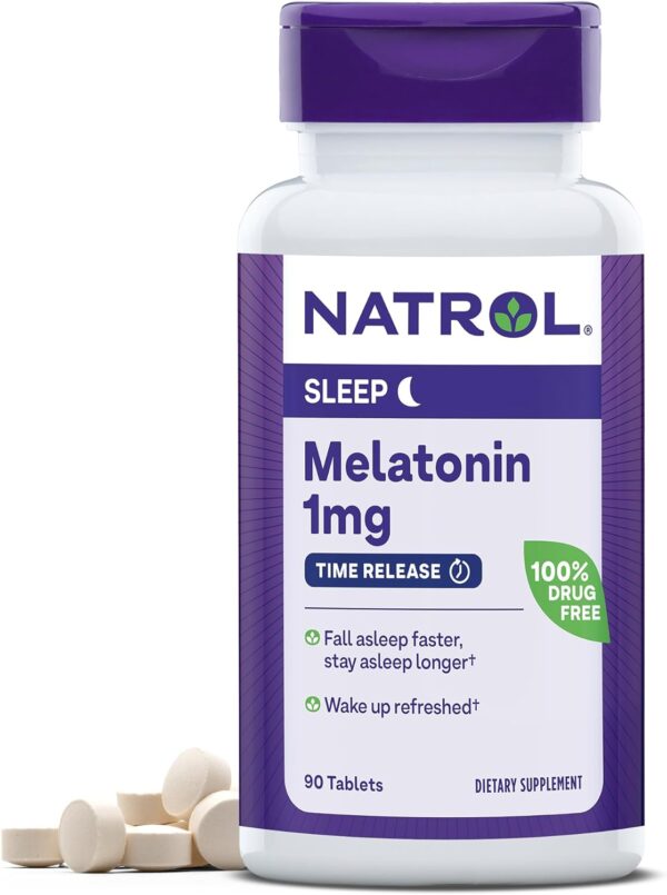 Natrol Melatonin Time Release - 1 Mg - 90 Tablets - Image 3