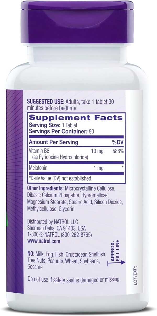 Natrol Melatonin Time Release - 1 Mg - 90 Tablets - Image 4