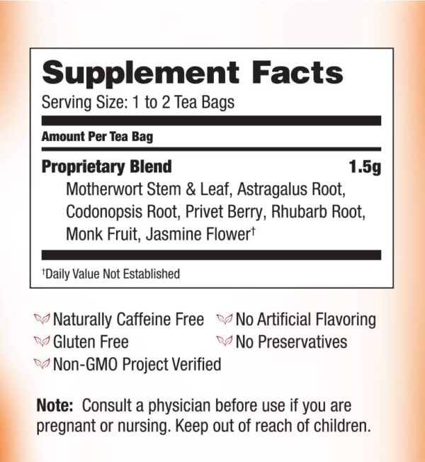 Bravo Teas And Herbs  Clear And Smooth Skin Tea with Herbal Blend, Supports Skin Health, Promotes Detoxification, Boosts Radiance, Vegan, Gluten-Free, 20 Tea Bags - Image 3