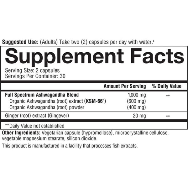 Youtheory - Ashwagandha - 1 Each - 60 Ct - Image 3