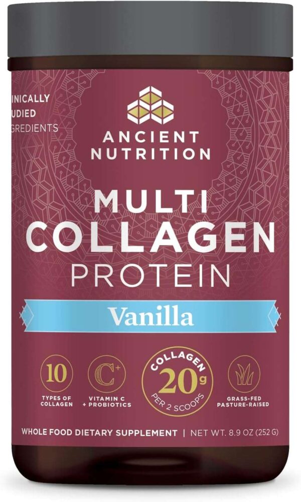 Ancient Nutrition - Mlti Collagen Protein Vanlla - 1 Each 1-8.9 Oz - Image 3