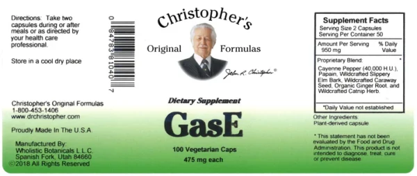 Dr. Christopher Gase Capsules - Bottle of Capsules