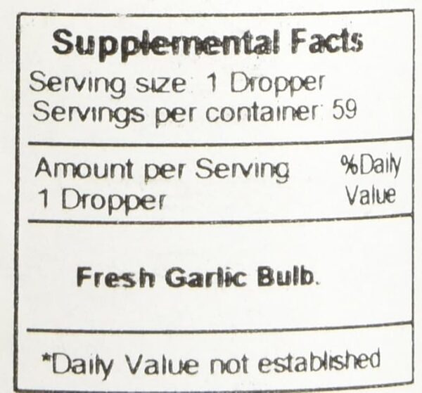 Organic garlic extract - Dr. Christopher's Oil of Garlic